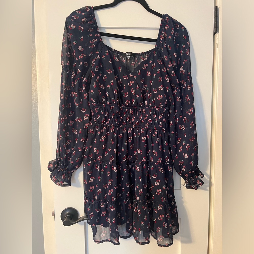 Floral Flowy Mini Dress - Size M